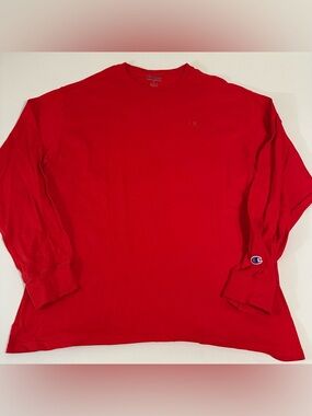 CHAMPION - MENS - RED LONG SLEEVE SWEATER SHIRT